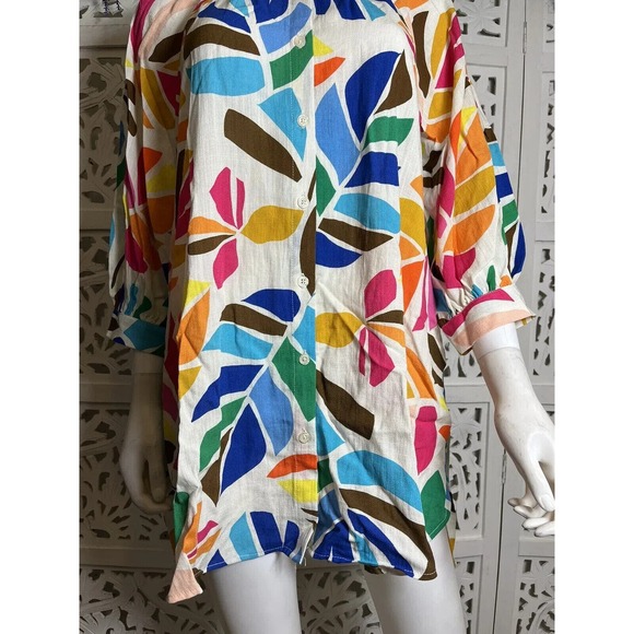 NWT Tabitha Brown x Target Women's Botanical Colorful Cover Up Tunic Size Small - Picture 6 of 13